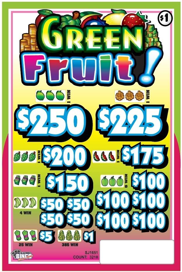 NEW pull tickets GREEN FRUIT - Instant Tabs