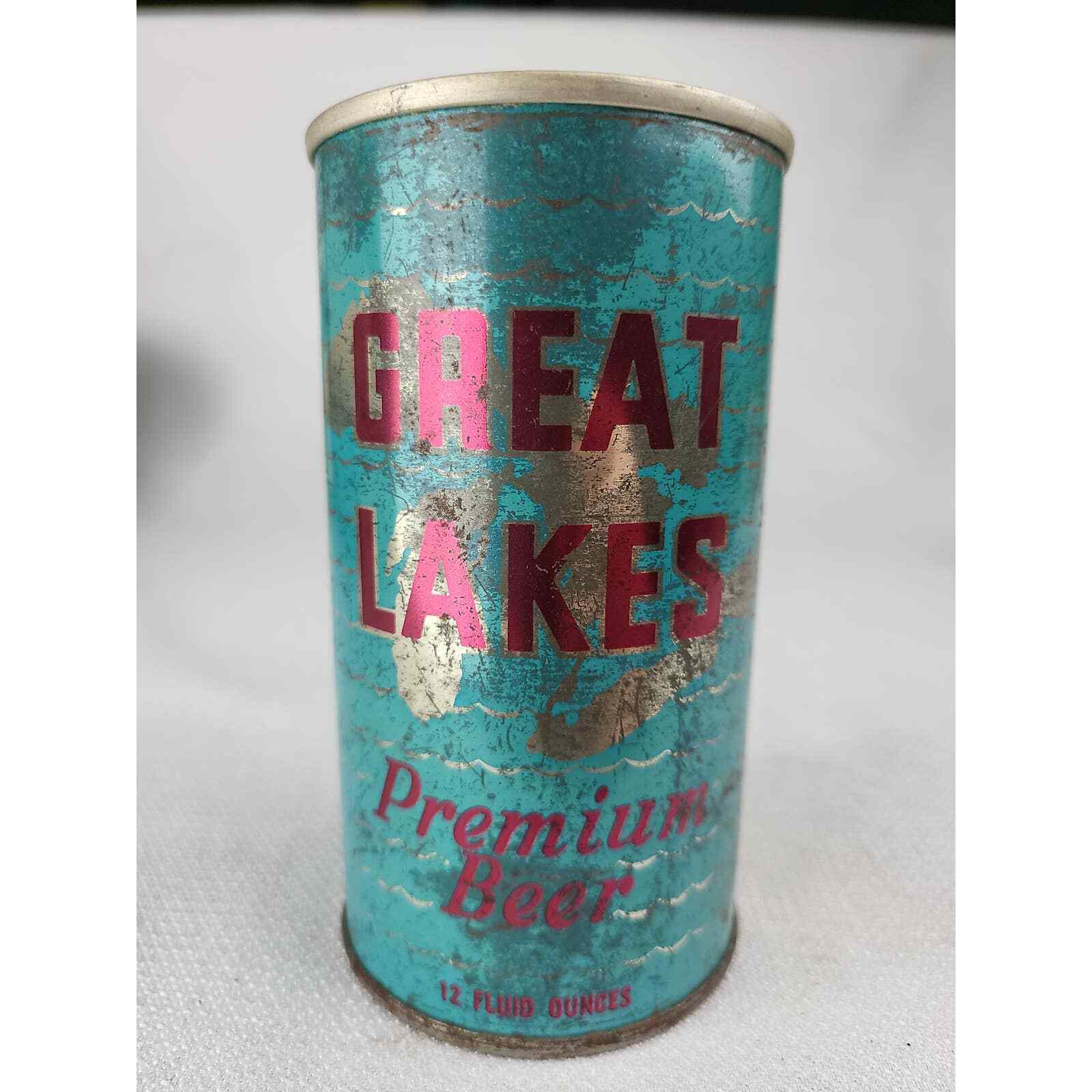 Great Lakes Premium Beer Associated Brewing Chicago ILL Pull Tab Can EMPTY