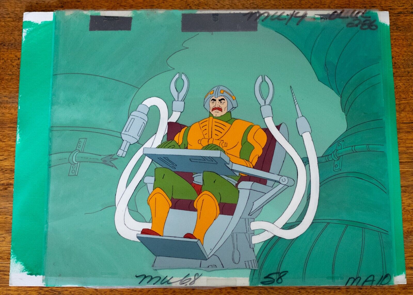 Man-At-Arms - Original Animation Cell & Painted Background - He-Man - MOTU