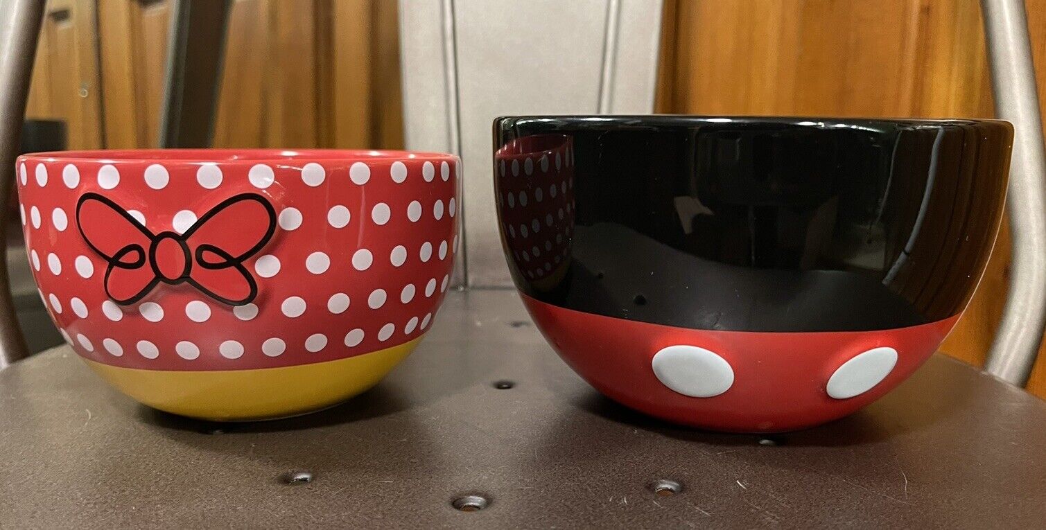 Mickey and Minnie Mouse 2-Piece Nested Bowl Set • Disney Mousewares Collection