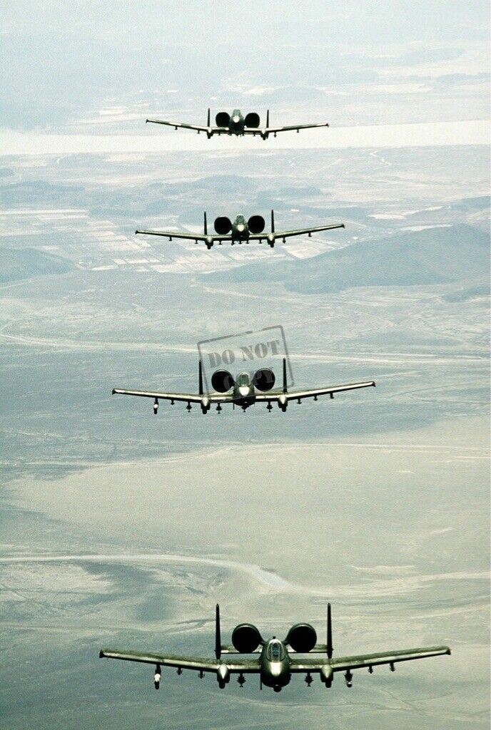US AIR FORCE USAF A-10 Thunderbolt II aircraft in formation 8X12 PHOTOGRAPH
