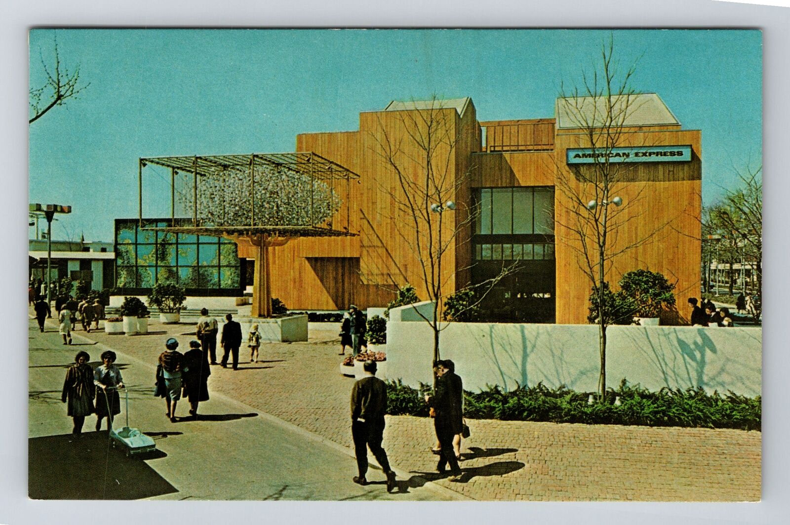 New York City NY, 1964, American Express Pavilion, Vintage Postcard