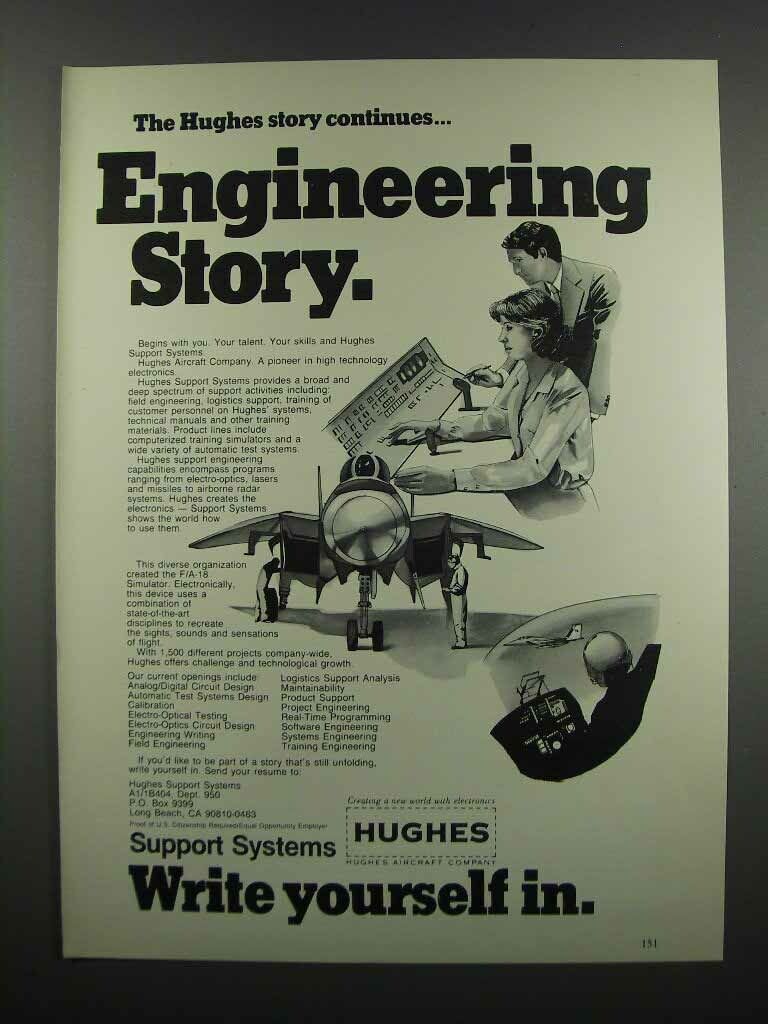 1983 Hughes Aircraft Ad - Engineering Story