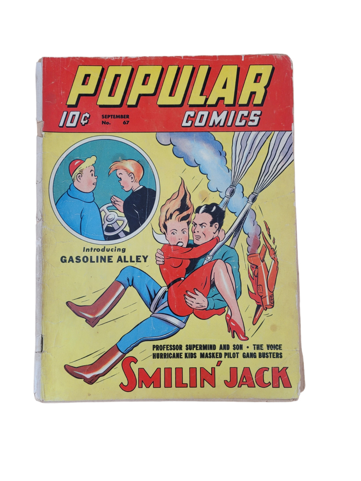 POPULAR COMICS #67 - SMILIN\' JACK Golden Age - DELL COMICS 1941 Rare/HTF GD+ RAW