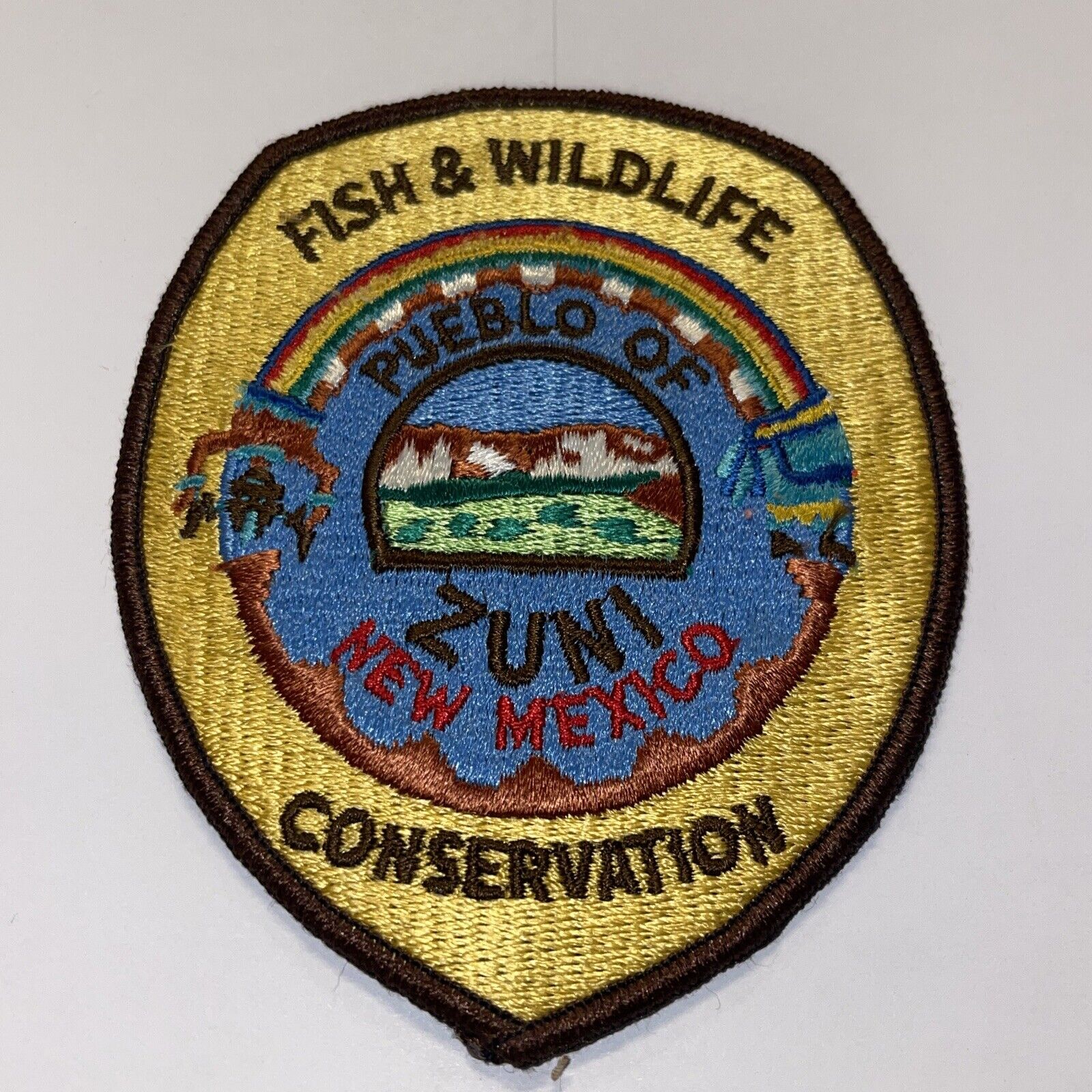 ZUNI NEW MEXICO CONSERVATION FISH & WILDLIFE PATCH TRIBE TRIBAL OBSOLETE