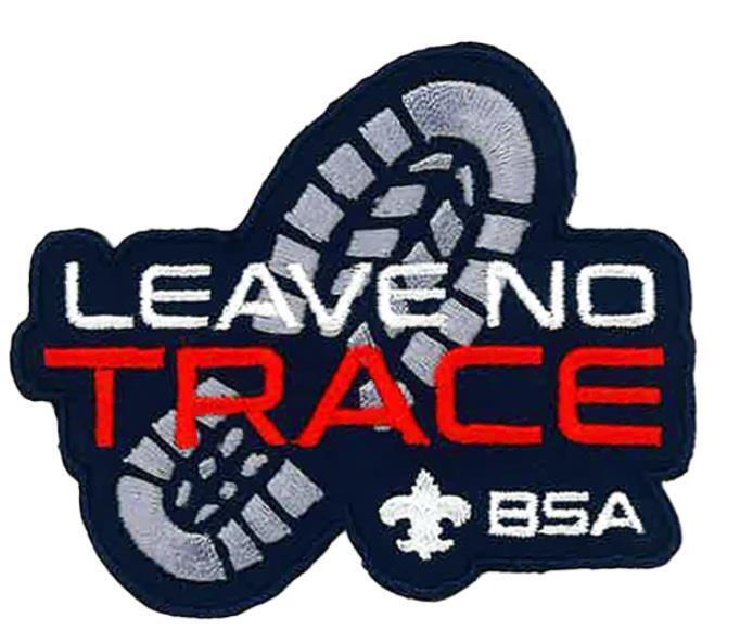 Boy Cub Scouts of America BSA 3 inch LEAVE NO TRACE Activity Patches Motto NEW