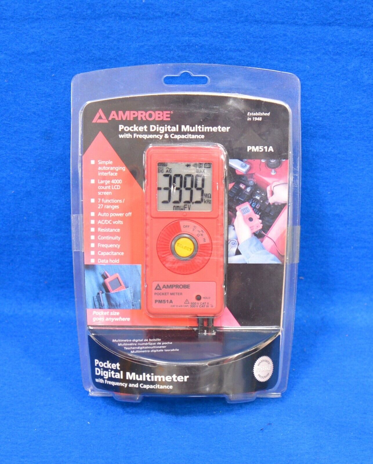 AMPROBE PM51A Series Pocket Digital Multimeter