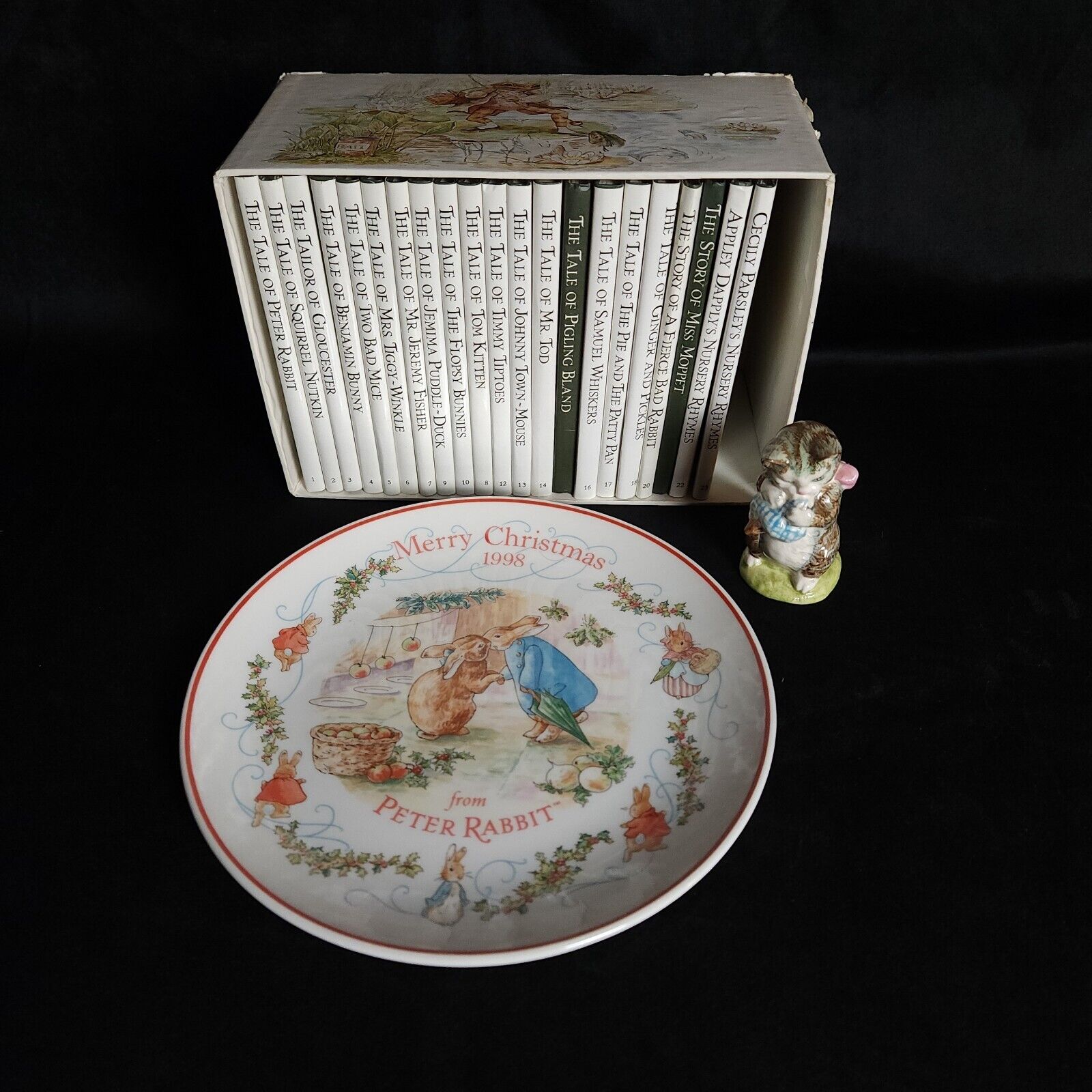 Peter Rabbit Plate, Beatrix Potter Figurine and Books