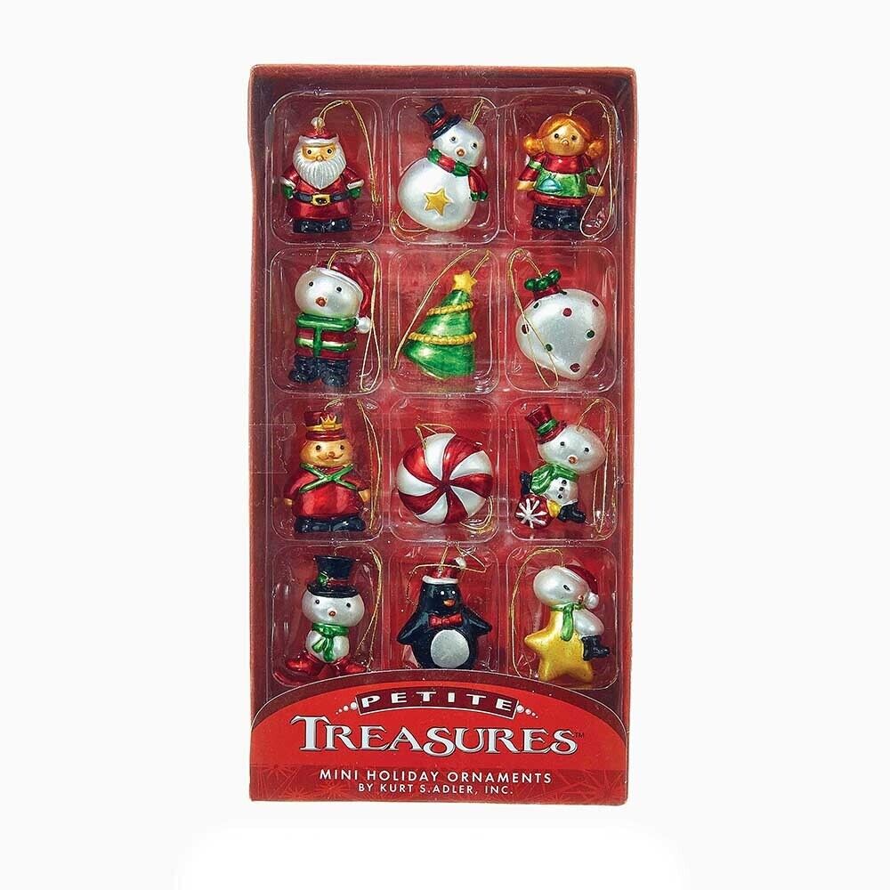 Petite Treasures Vintage Style Mini Ornaments 12 Piece Box Set H9551 New