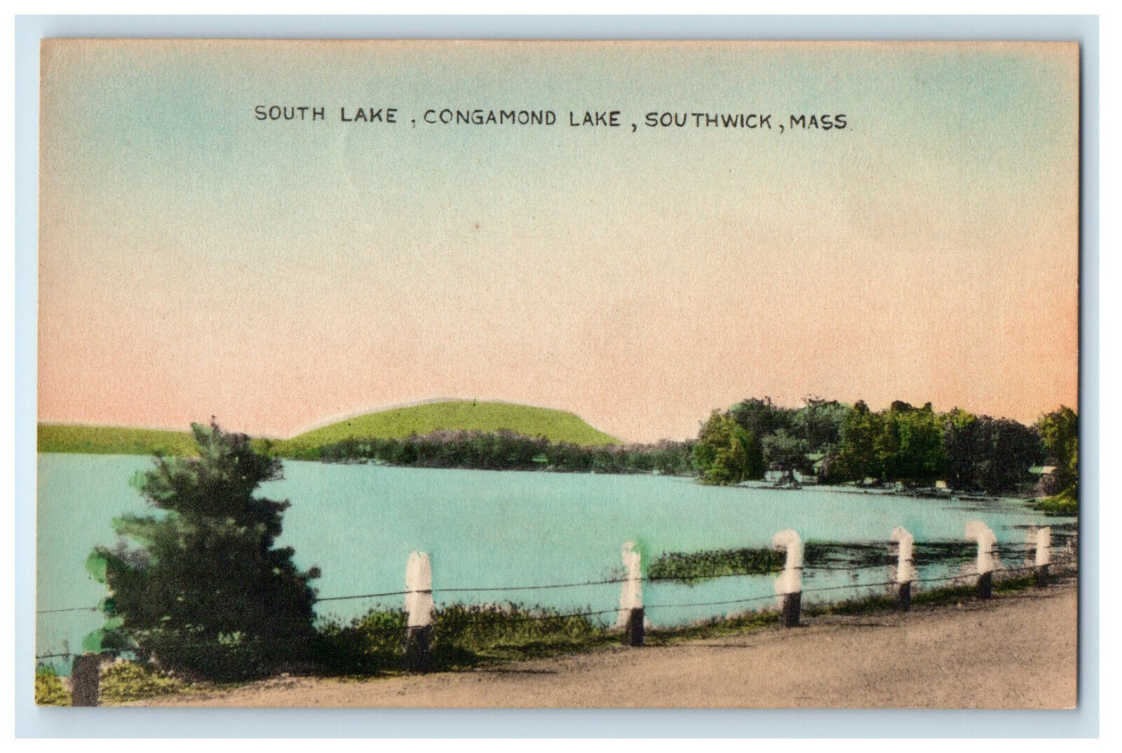 1947 South Lake, Congamond Lake Southwick Massachusetts MA Unposted Postcard