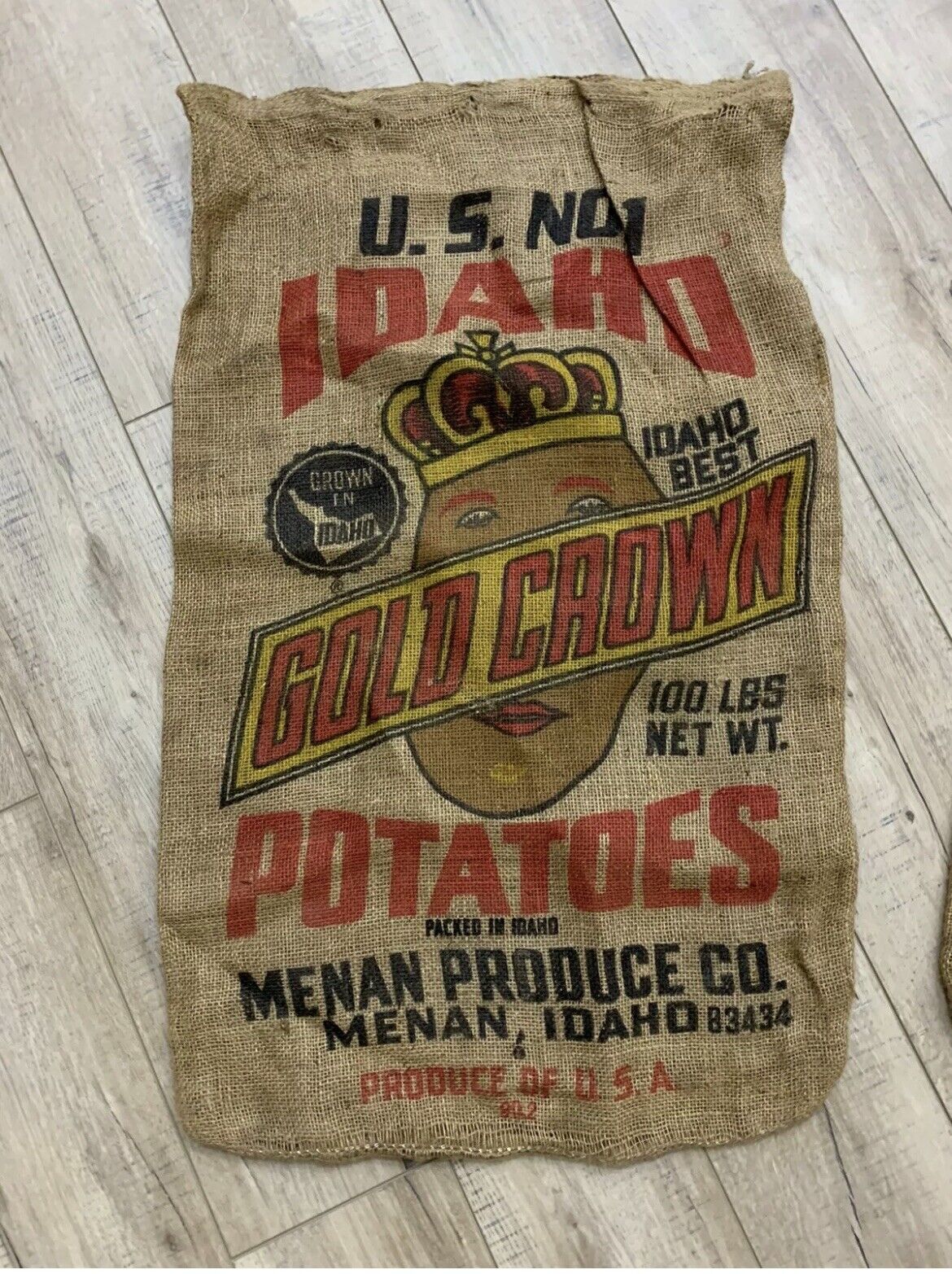 vintage burlap potato sacks