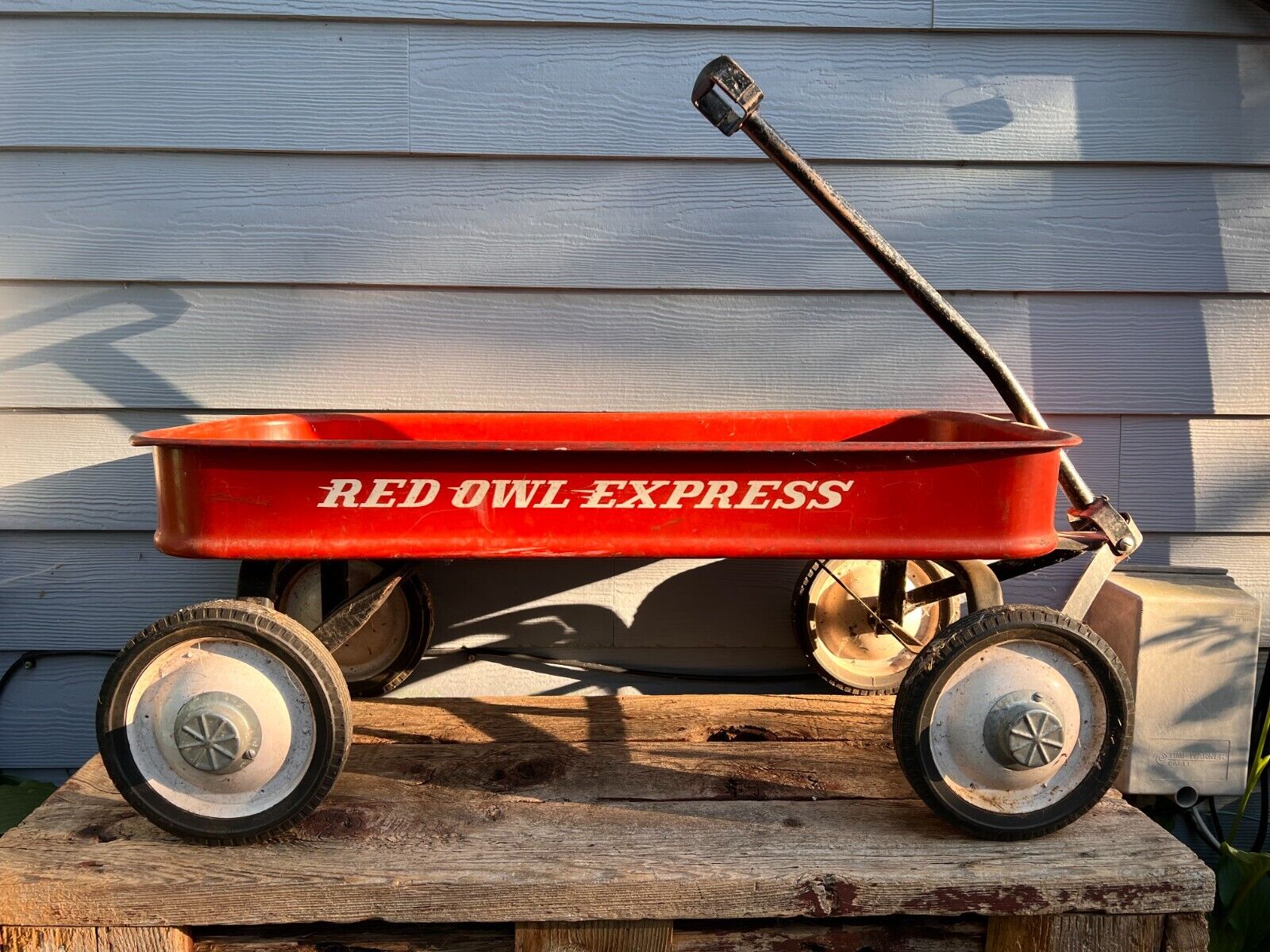 Antique Red Owl Express Wagon Vintage Grocery Rare Aero Radio Flyer 