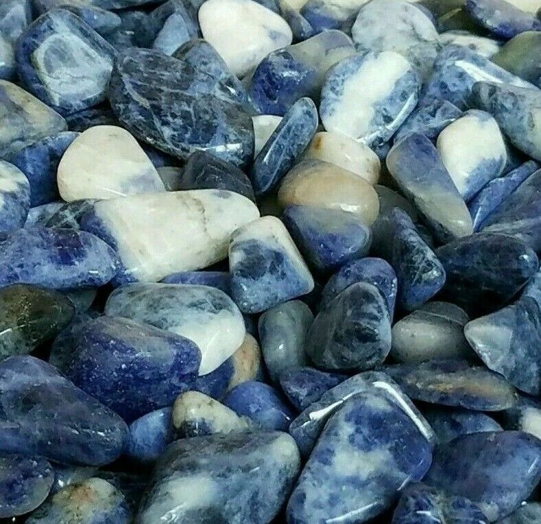 50g Tumbled Blue Sodalite Crystal Gemstones Bulk Rock Stones minerals