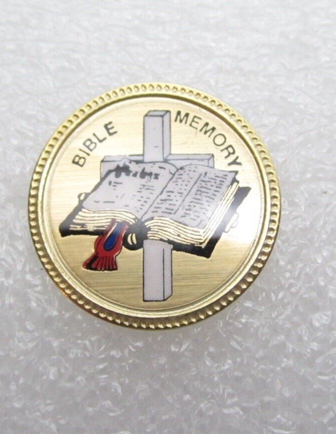 Bible Memory Christian Cross Lapel Pin (C647)