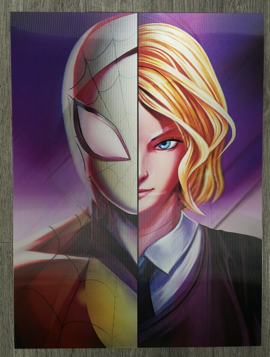 Marvel SPIDER-MAN GWEN MILES MORALES 3D Lenticular Poster~12\