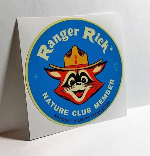 Ranger Rick Nature Club Vintage Style Travel Decal / Vinyl Sticker,Luggage Label