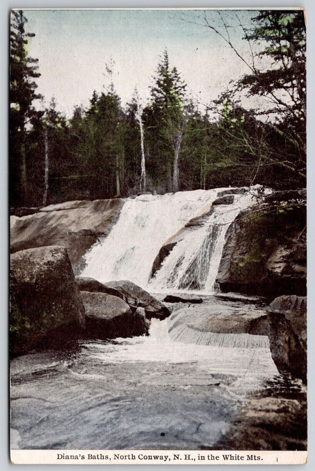 Dianas Baths North Conway New Hampshire White Mountains Waterfall VNG Postcard