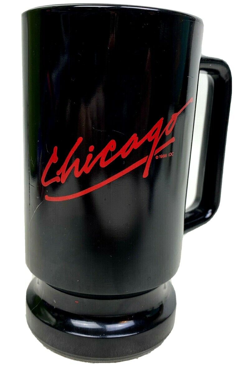 CHICAGO (The Band) Coffee Mug Black With Red Writing ~ Office-CL12