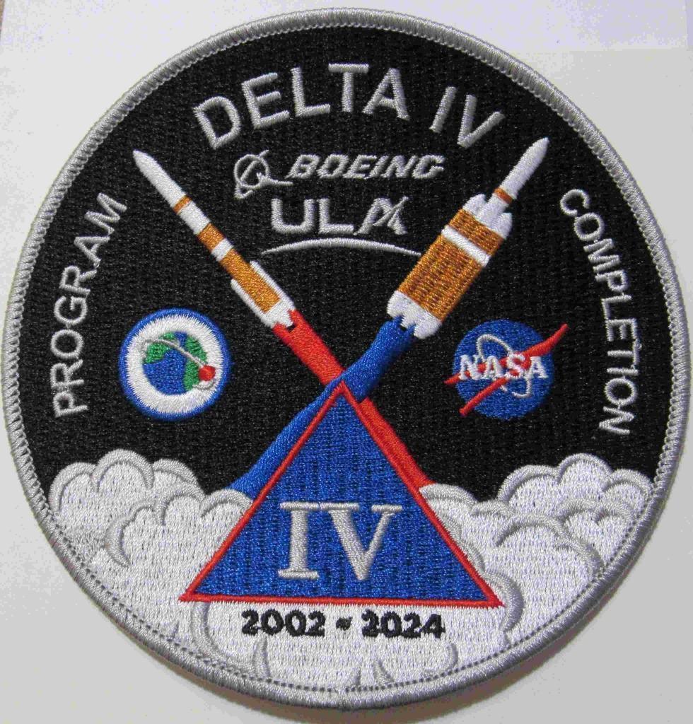 DELTA IV PROGRAM COMPLETION COMMEMORATIVE PATCH MISSION BOEING ULA 2002 - 2024