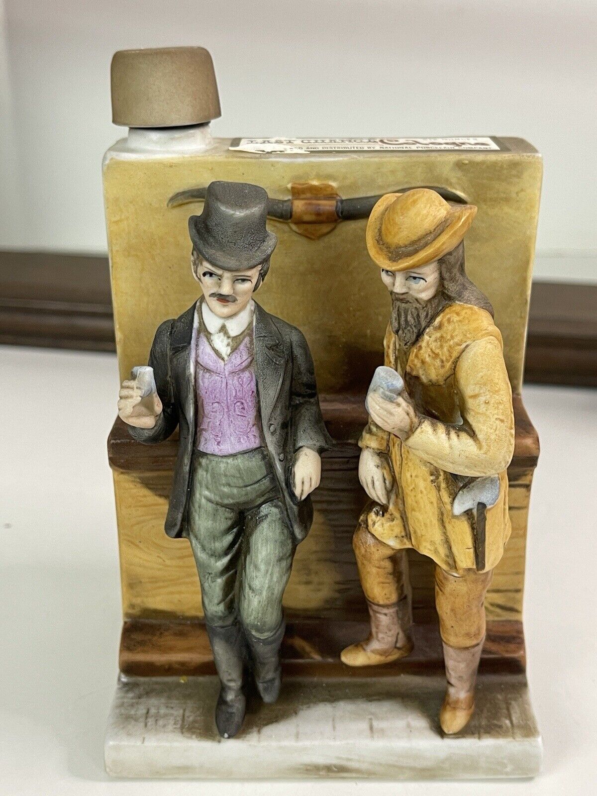 Last Chance Cologne Figurine Porcelain Bottle #3 Business Man & Trapper Japan