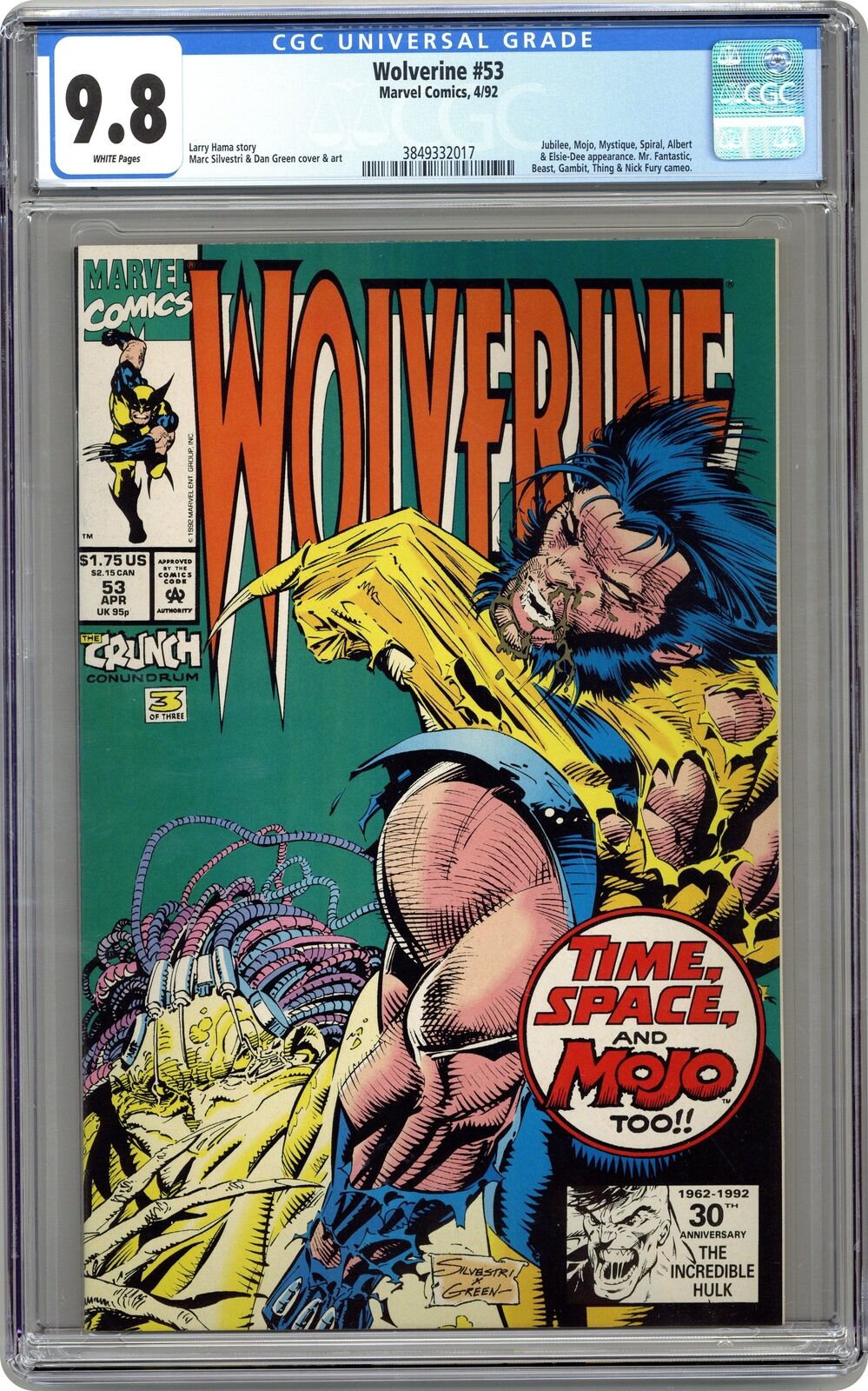Wolverine #53 CGC 9.8 1992 3849332017