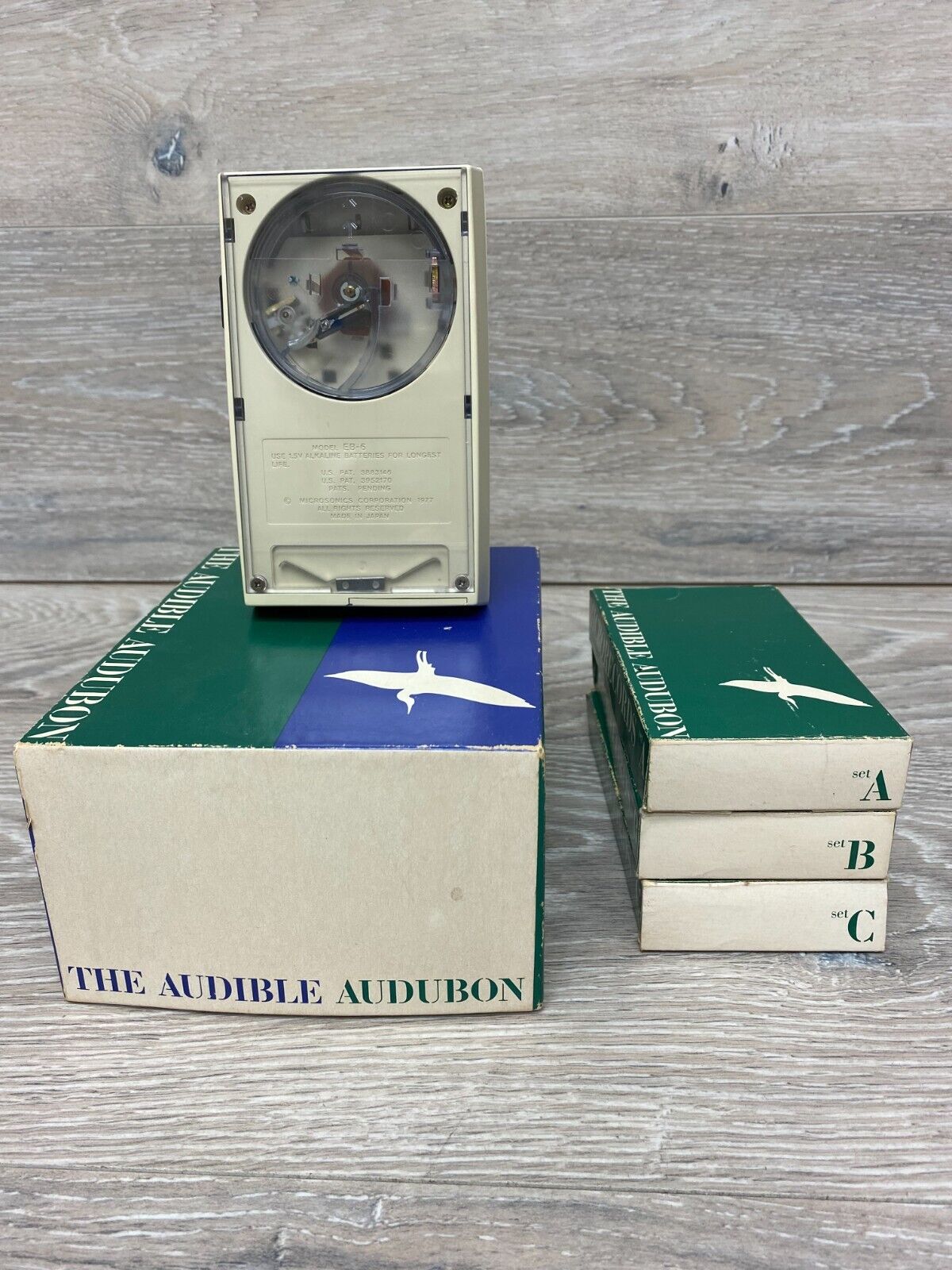 Audible Audobon Microphonograph EB-6 Microsonics with 89 Cards Vintage VIDEO