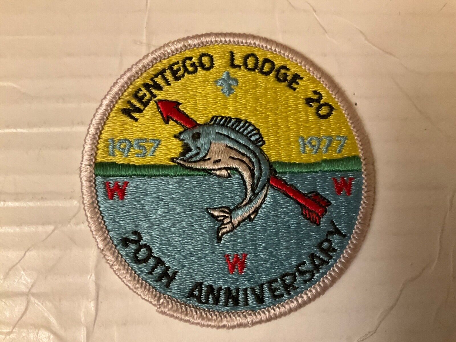 Nentego Lodge 20 1977 20th Anniversary OA patch w