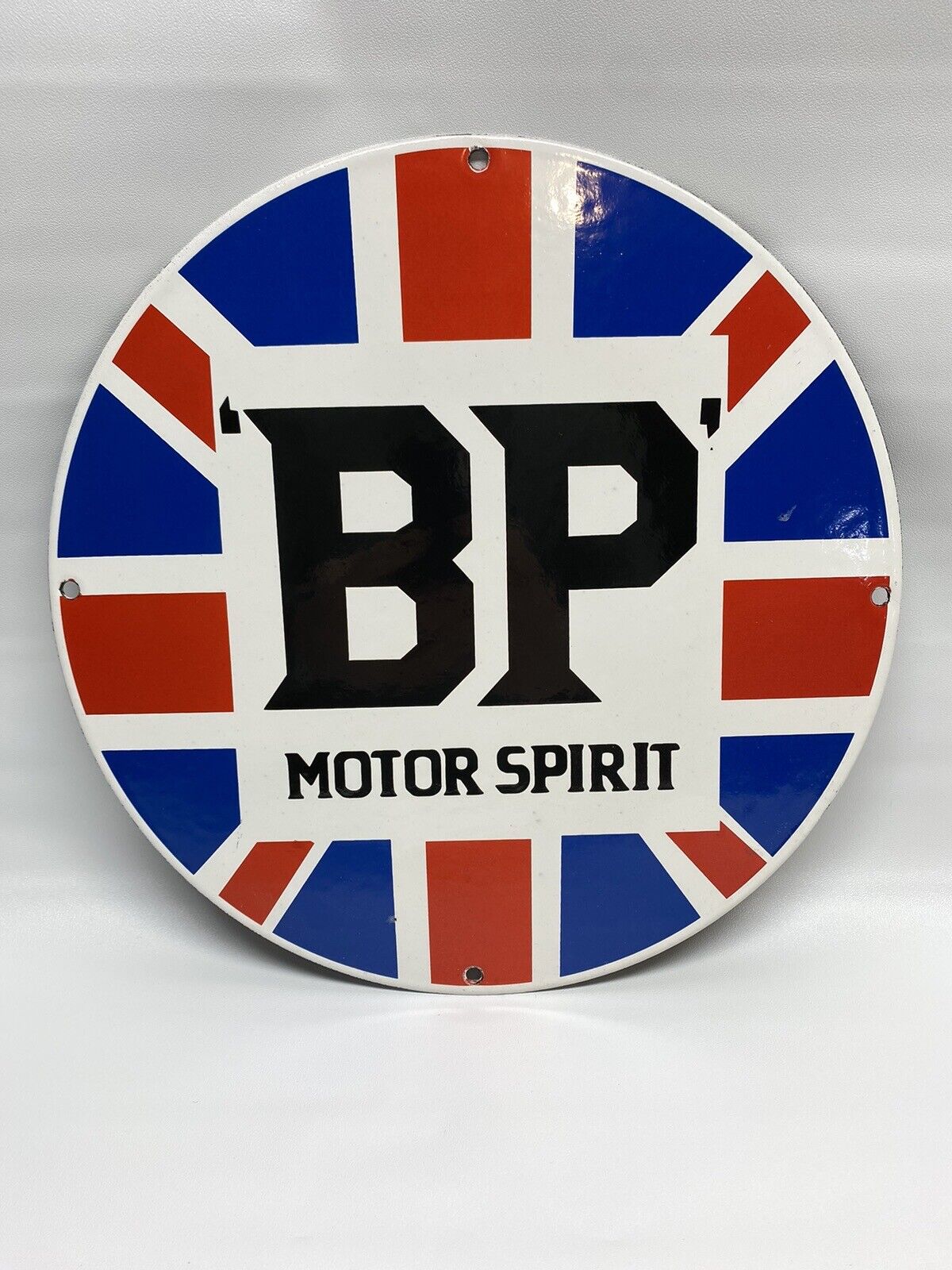 BRITISH PETROLEUM BP MOTOR SPIRIT VINRTAGE STYLE PORCELAIN ENAMEL SIGN