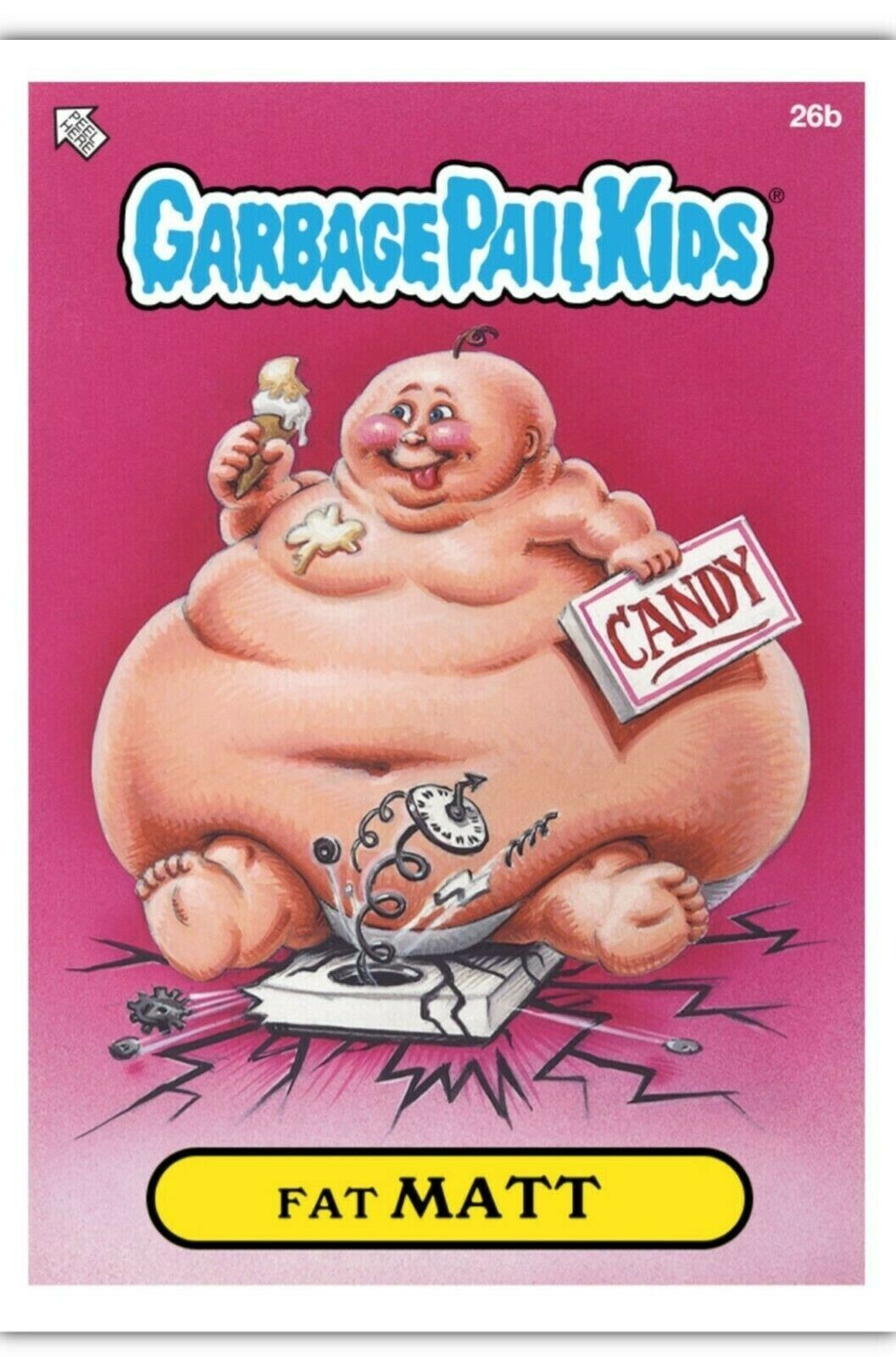 WAX NFT TOPPS OG SERIES #1 FAT MATT GARBAGE PAIL KIDS (CARD#26b /MINT#119)