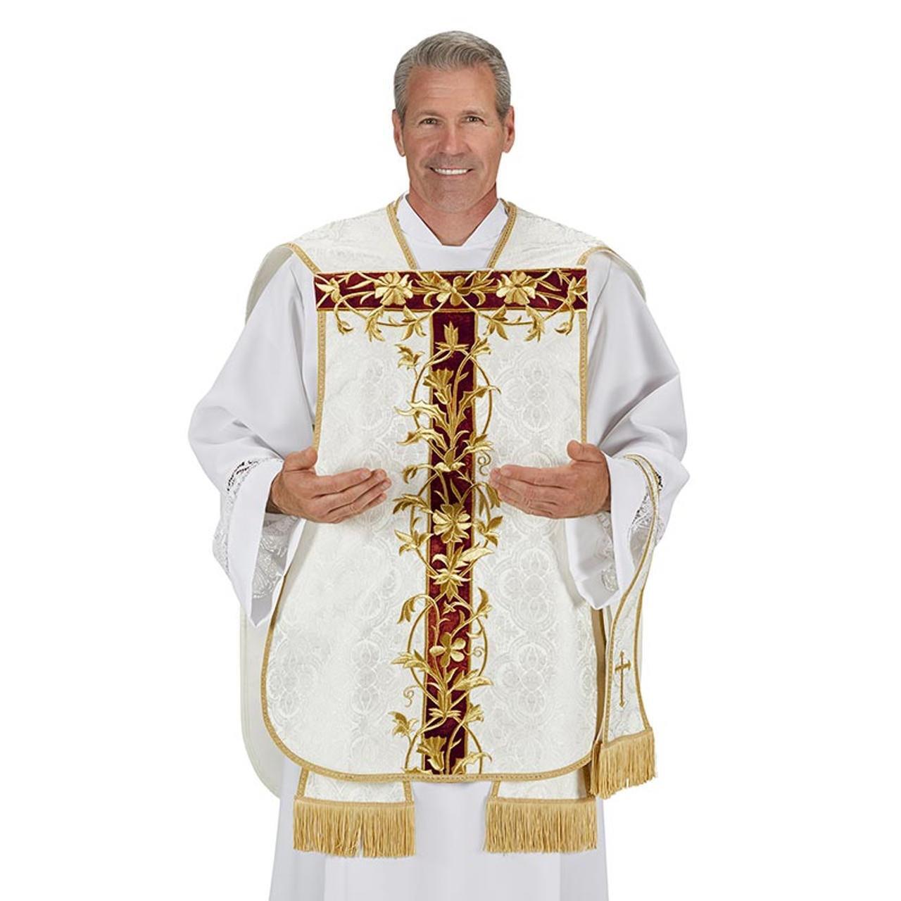 Emmanuel Collection Roman Chasuble Off-white with Accessories Size:25\