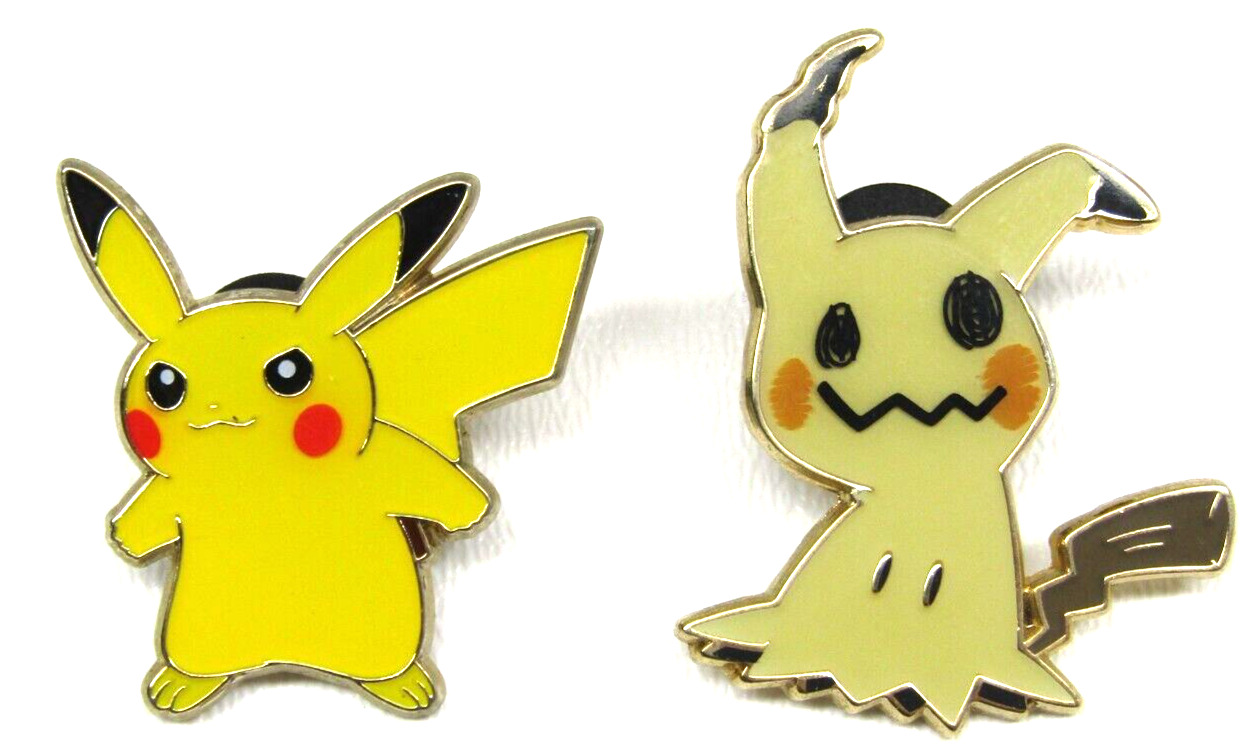 Pokemon Pin Set Pikachu and Mimikyu Collectible Merchandise 2016