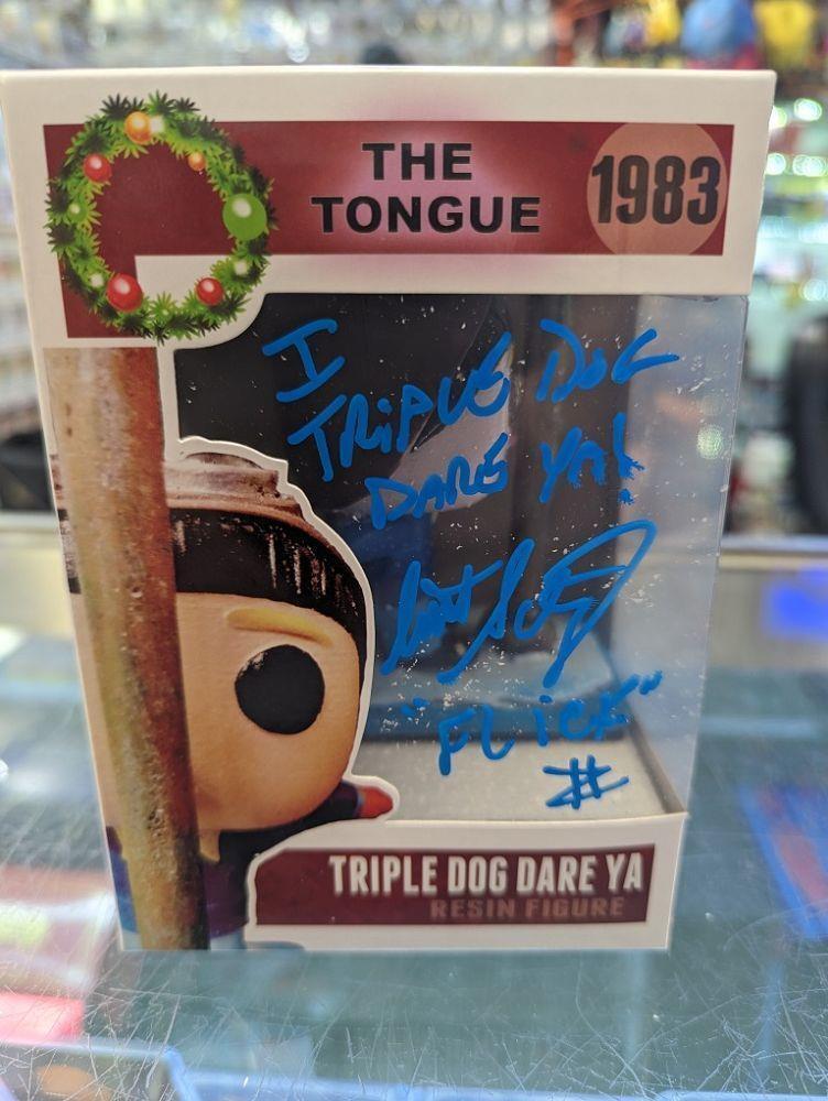 Tongue -Triple Dog Dare Ya #1983 Resin POP Signed by Scott Schwartz in Blue