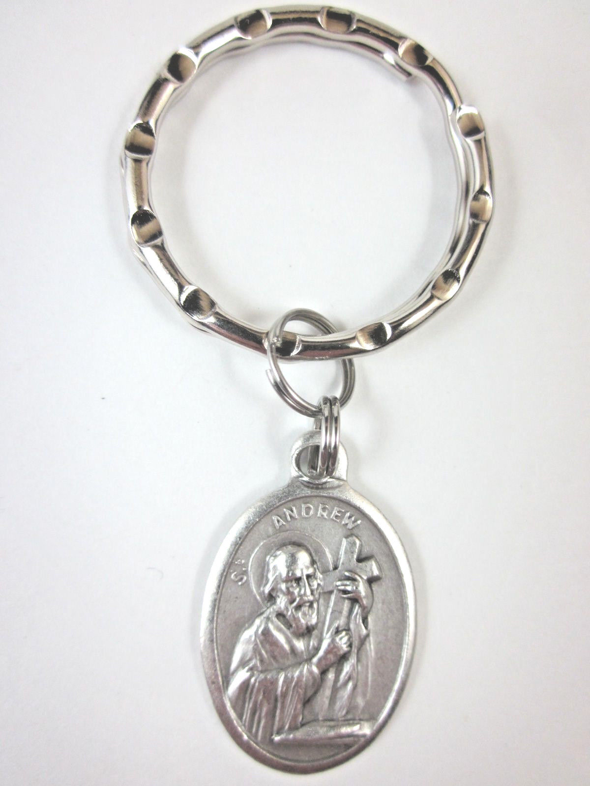  St Andrew the Apostle Medal Italy Key Ring w/ Gift box & Prayer Card