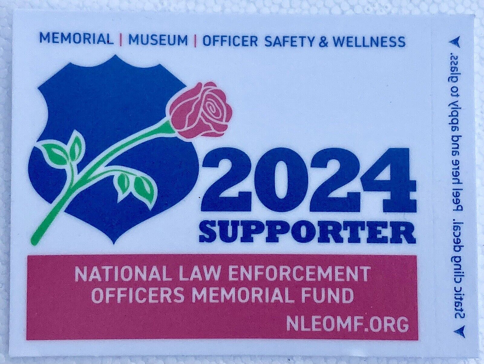 2024 NATIONAL LAW ENFORCEMENT OFFICERS MEMORIAL POLICE SUPPORTER STICKER PBA NEW