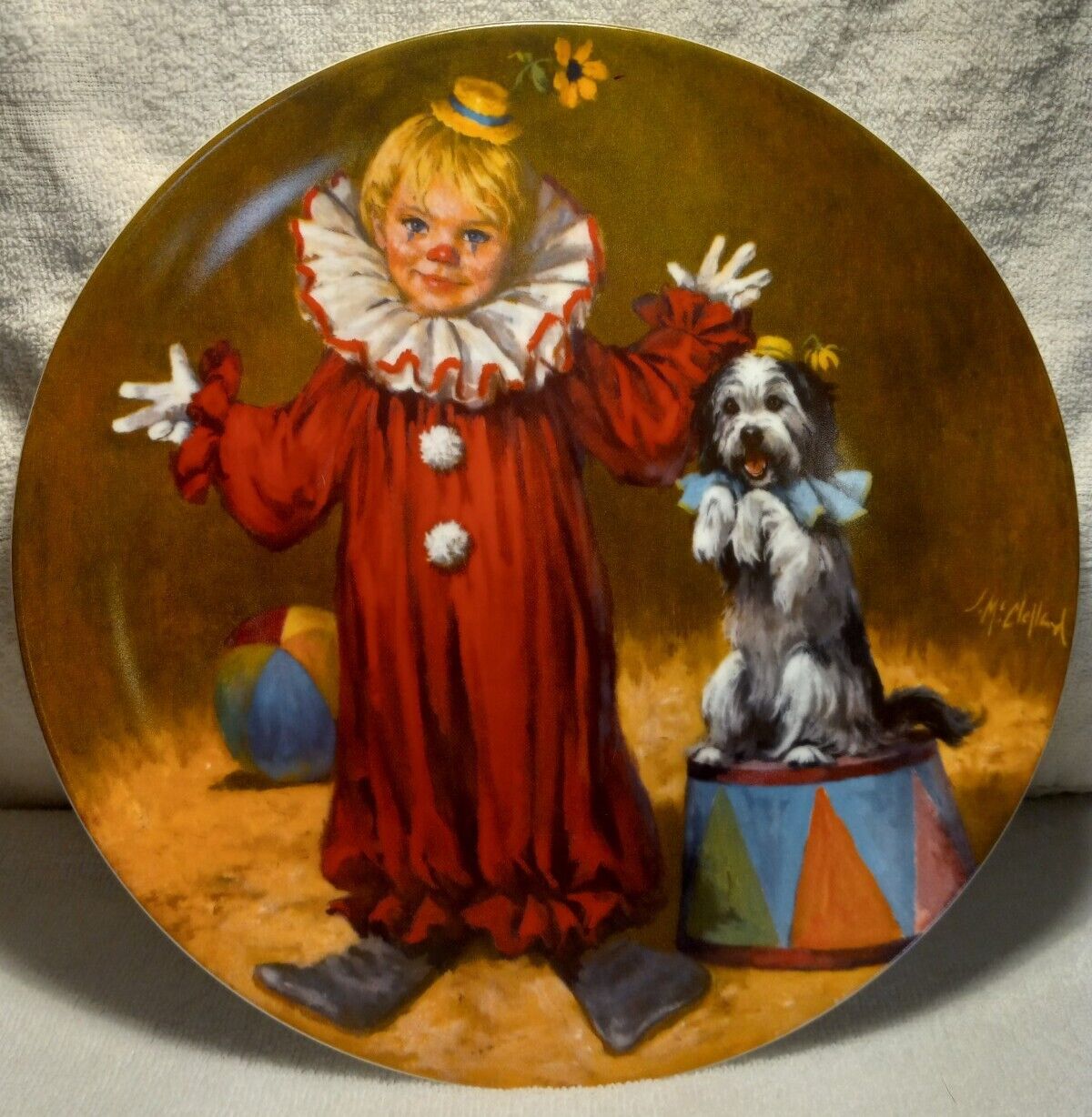 VTG 1982 RECO ~Tommy the Clown~ Collectible Plate from Edwin M. Knowles China - 