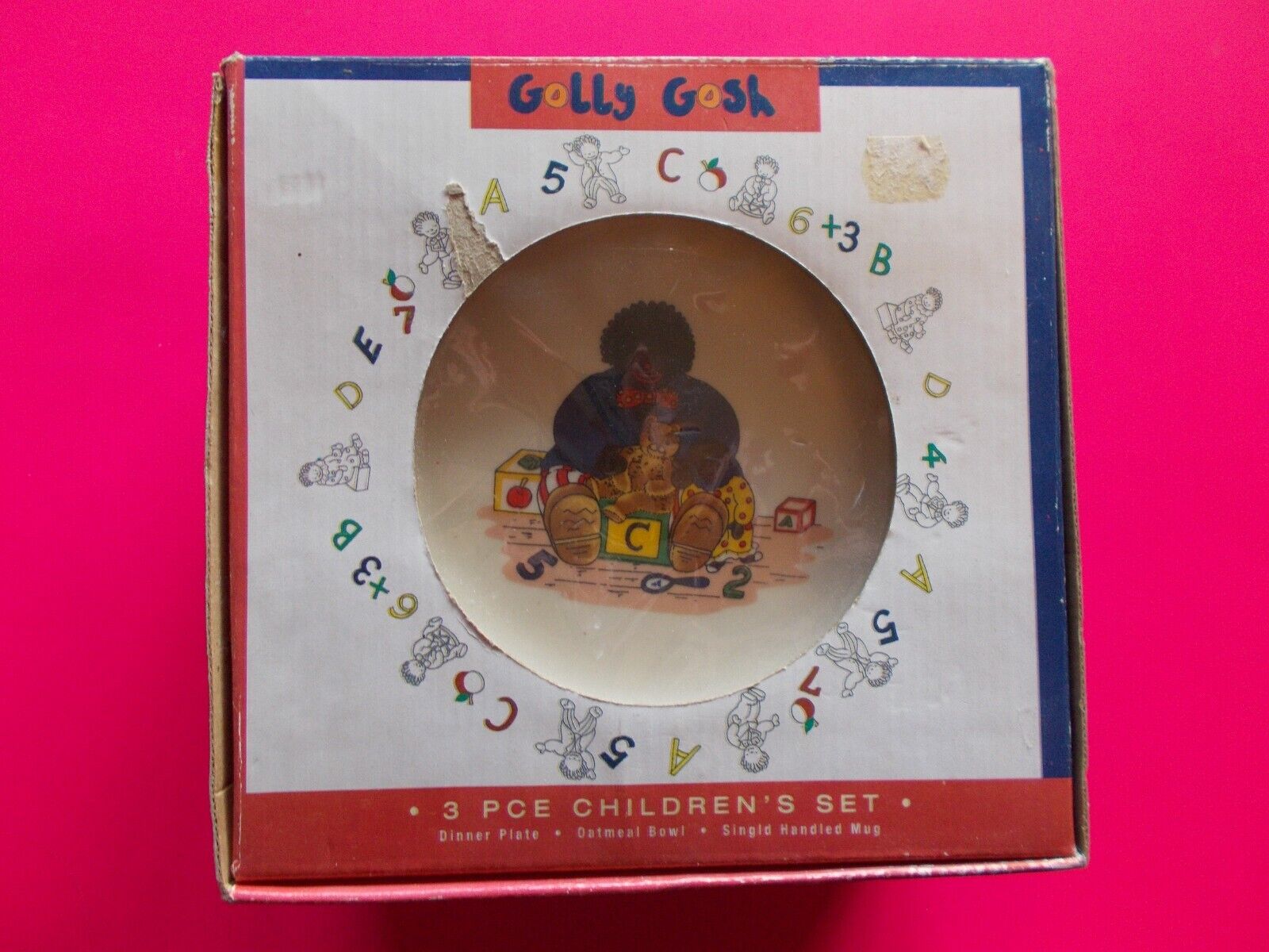 VINTAGE CHILDREN\'S CERAMIC THREE PIECE SET - CUP, PLATE & BOWL - BOXED *AS NEW