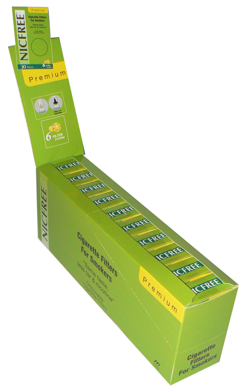 NICFREE Cigarette Filters Remove Tar & Nicotine 10 Pack (300 Filters) SHIPS FREE