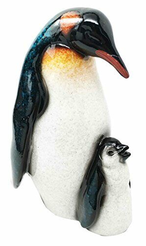 Ebros Antarctica Natural Habitat Warrior Emperor Penguin Father & Chick Figurine