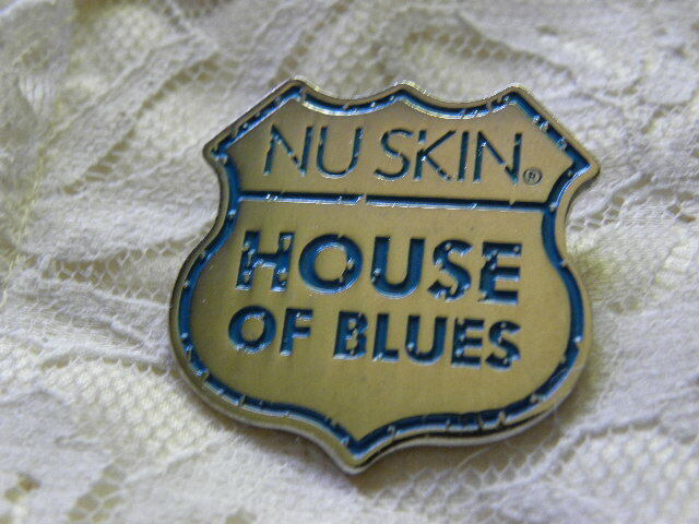 Nu Skin House of Blues Lapel Hat Pin Collectible Silver Tone Company MLM