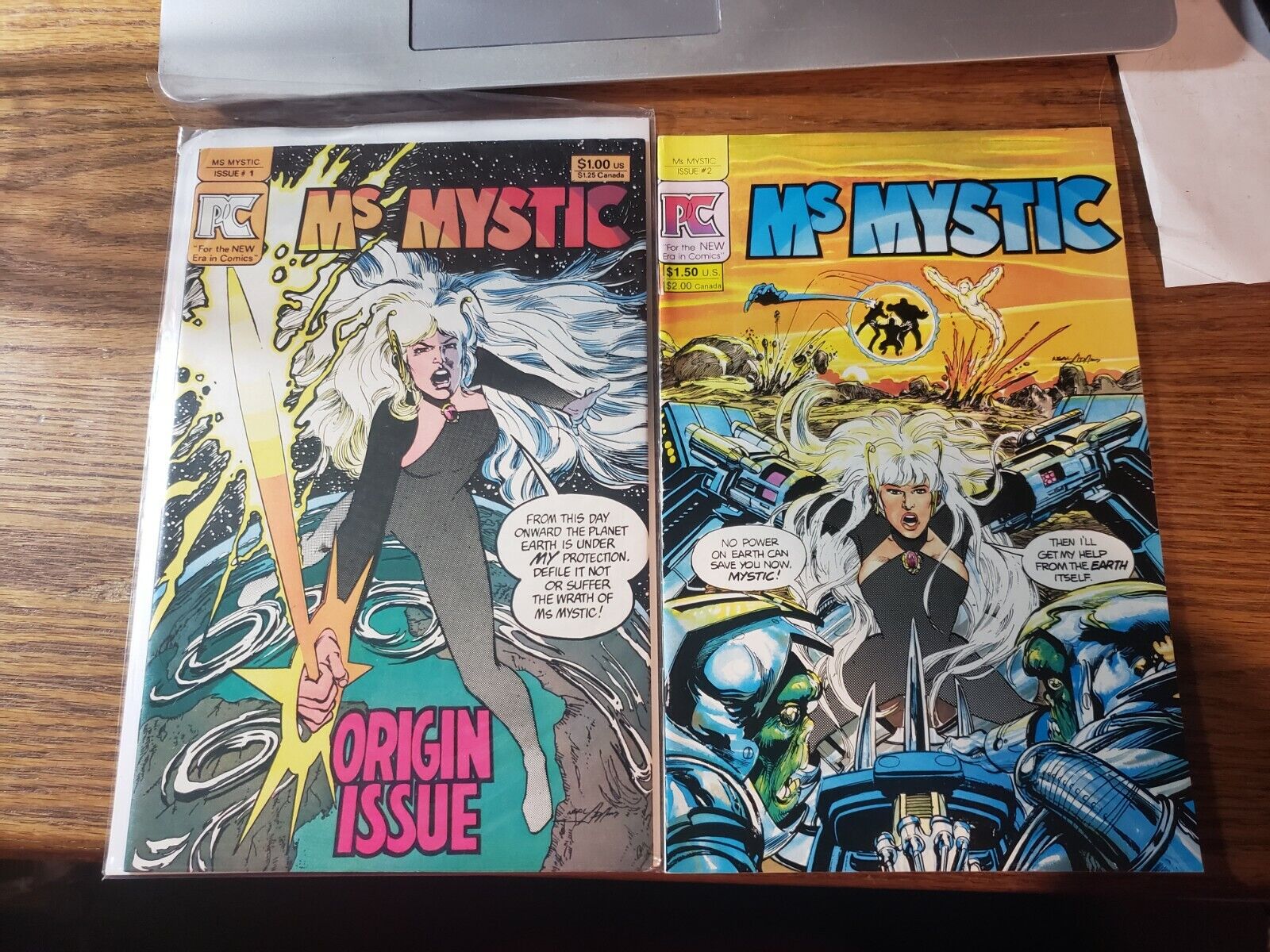 Lot of 2 Pacific Comics - Ms. Mystic #1 & #2