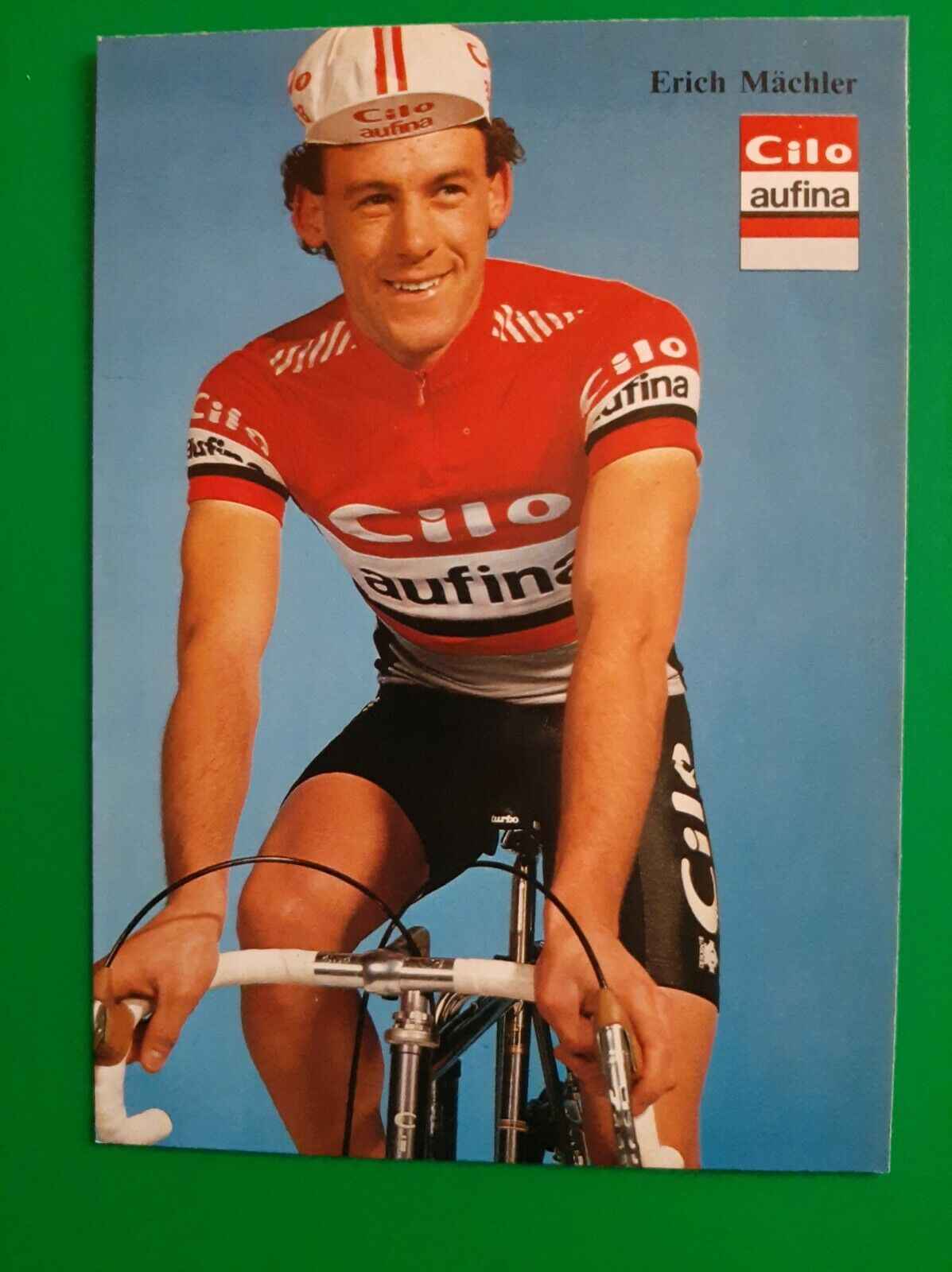 CYCLING cycling card ERICH MACHLER team CILO AUFINA 1983
