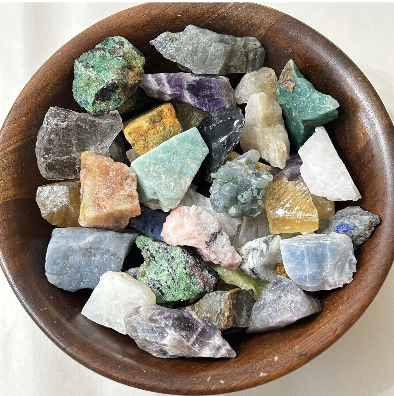 Raw Tiny Crystal Mix 1LB Natural Gemstone Chips  Rough Stone Mix Reiki