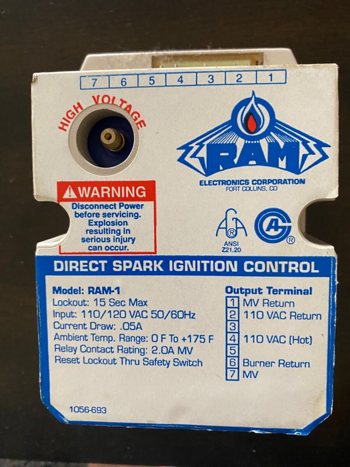 RAM-1 Direct Spark Ignition Control