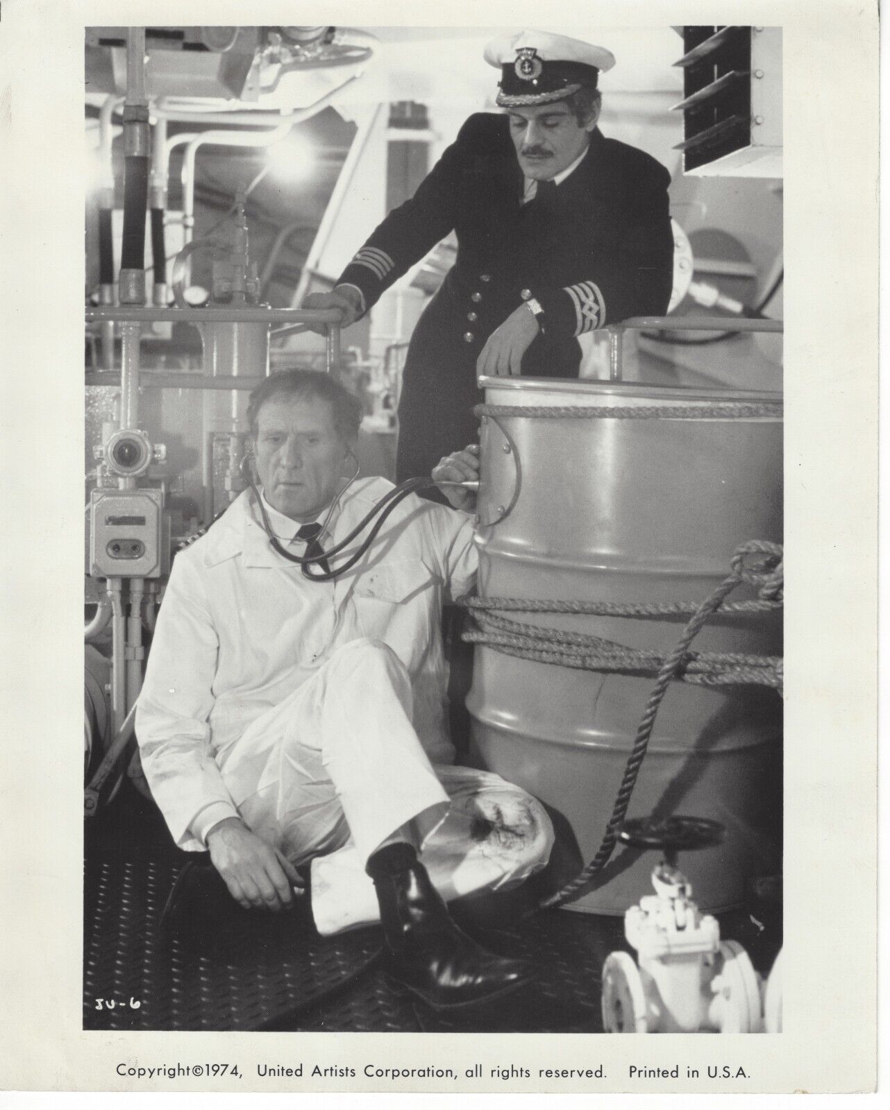 Juggernaut~Omar Sharif Jack Watson~OG Movie Press Photo~1974 Cruise Ship Bomb