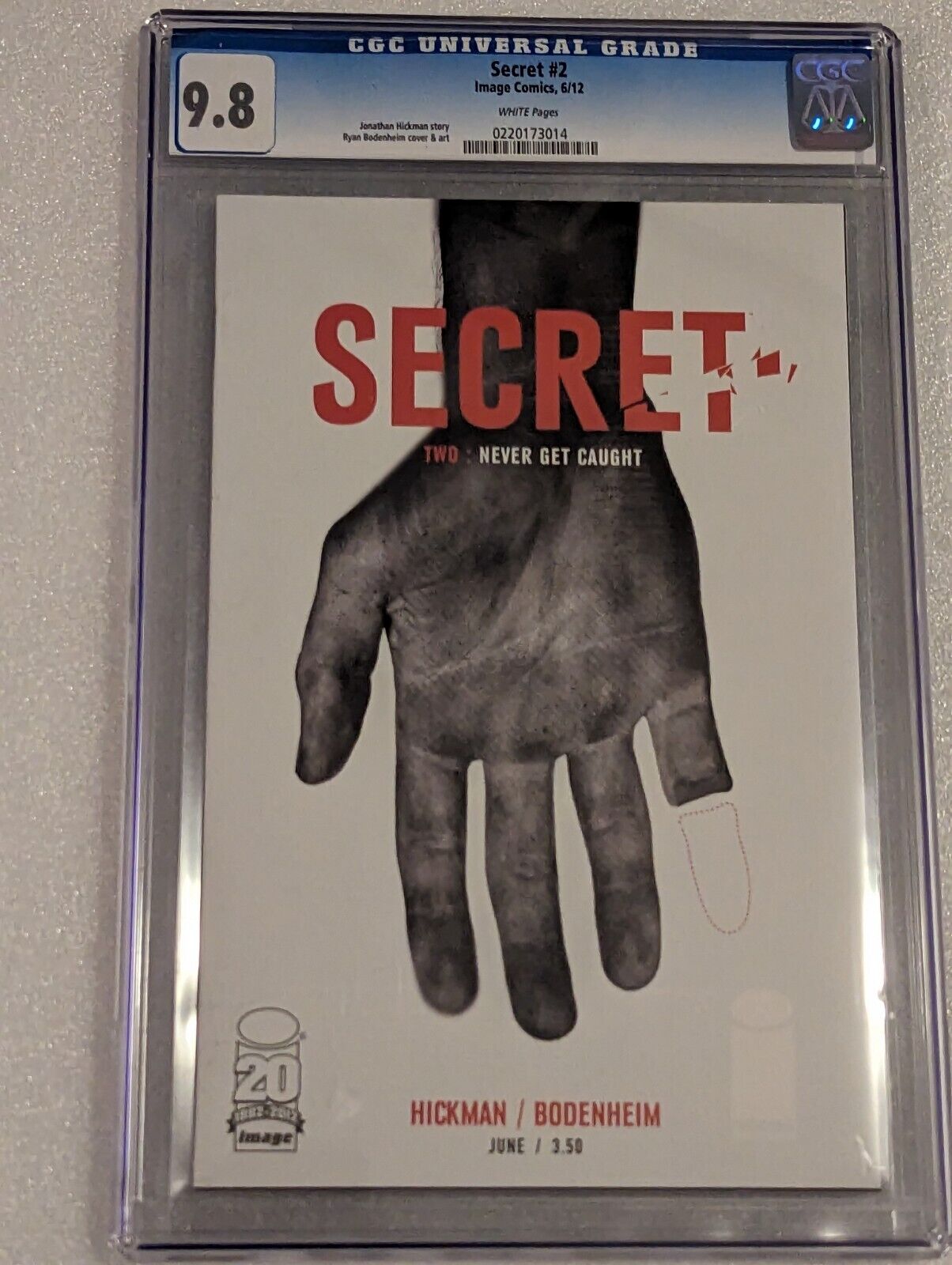 Secret #2 Two: Never Get Caught CGC 9.8 (Image comics 2012); Hickman/Bodenheim