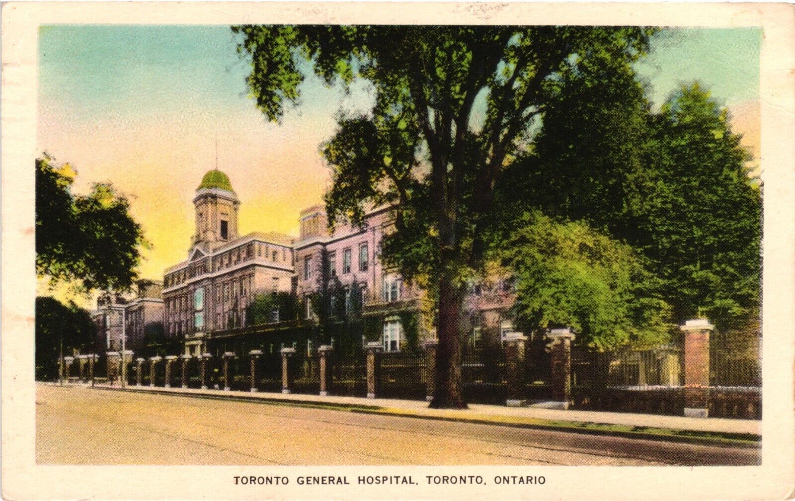 Vintage Postcard - Toronto General Hospital Exterior Street View Canada 1947