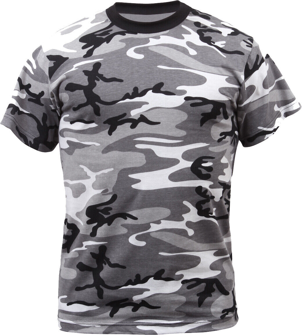 Camo T-Shirt Tactical Tee Short Sleeve Military Army Camouflage Uniform Fashion