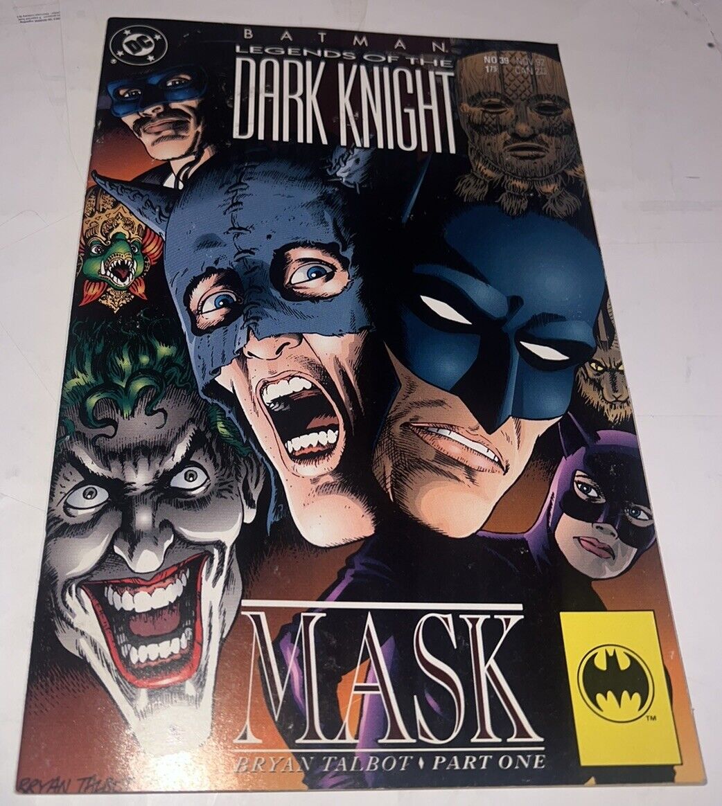 Batman LEGENDS OF THE DARK KNIGHT #39 November 1992 DC Comics MASK JOKER