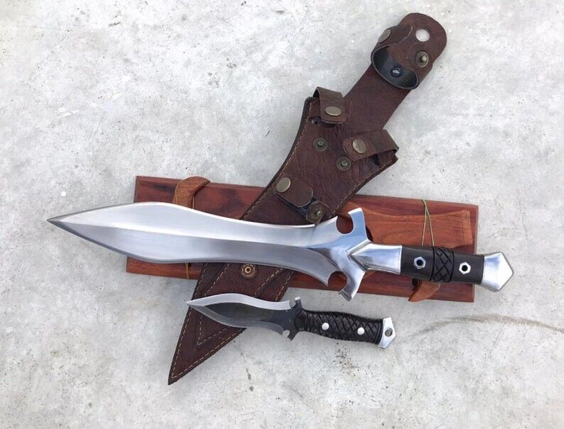 Custom Handmade Carbon Steel Blade Survival Celtic Knife | Hunting Knife Camping