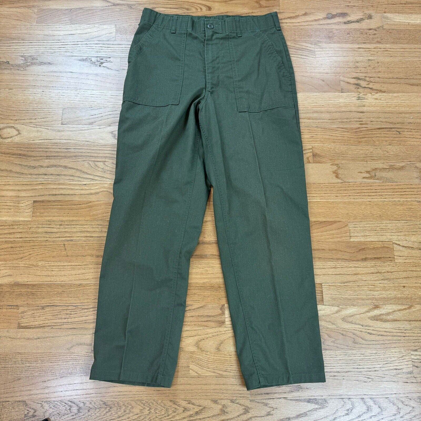 Vtg Military Trousers Utility Durable Press OG-507 Pants Olive Green 36x30 #3